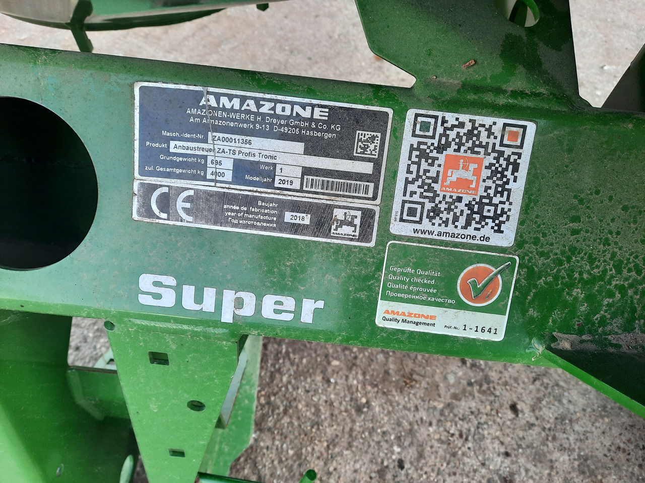 Amazone ZA-TS Profis Tronic Super - Λιπασματοδιανομέας: φωτογραφία 2 Amazone ZA-TS Profis Tronic Super - Λιπασματοδιανομέας: φωτογραφία 2