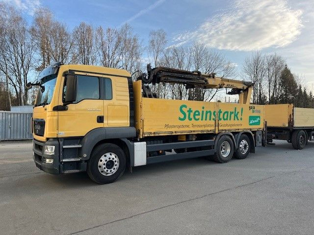 MAN TGS 26.400 Baustoff LKW mit Ladekran Atlas 210.2 - Φορτηγό με ανοιχτή καρότσα, Φορτηγό με γερανό: φωτογραφία 2 MAN TGS 26.400 Baustoff LKW mit Ladekran Atlas 210.2 - Φορτηγό με ανοιχτή καρότσα, Φορτηγό με γερανό: φωτογραφία 2