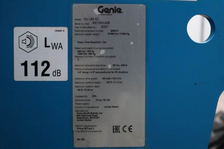 Genie SX135 XC Valid inspection, *Guarantee! 43m Working - Τηλεσκοπικό ανυψωτικό: φωτογραφία 4 Genie SX135 XC Valid inspection, *Guarantee! 43m Working - Τηλεσκοπικό ανυψωτικό: φωτογραφία 4