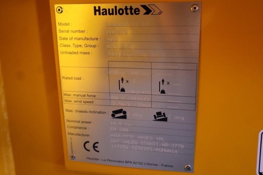 Haulotte Compact 12DX Valid Inspection, *Guarantee! Diesel, - Ψαλιδωτό ανυψωτικό: φωτογραφία 5 Haulotte Compact 12DX Valid Inspection, *Guarantee! Diesel, - Ψαλιδωτό ανυψωτικό: φωτογραφία 5
