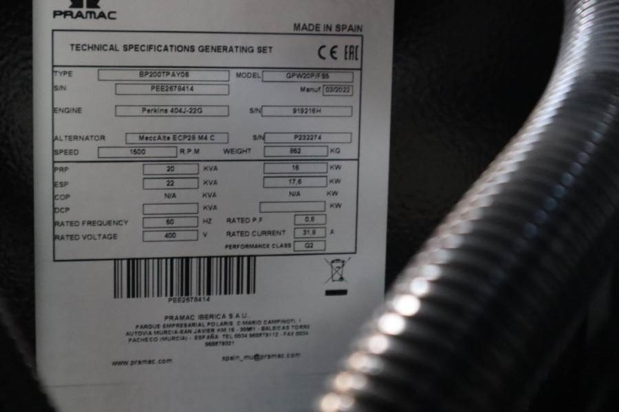 Βιομηχανική γεννήτρια Pramac GPW20P Unused, Valid inspection, *Guarantee! Diese: φωτογραφία 12 Βιομηχανική γεννήτρια Pramac GPW20P Unused, Valid inspection, *Guarantee! Diese: φωτογραφία 12