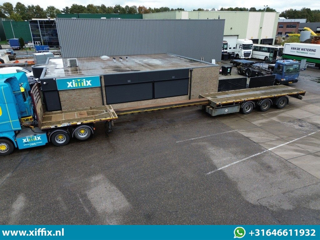 Meusburger 3-ass. Vlakke uitschuifbare oplegger / 3x gestuurd - Επικαθήμενο πλατφόρμα/ Καρότσα: φωτογραφία 1 Meusburger 3-ass. Vlakke uitschuifbare oplegger / 3x gestuurd - Επικαθήμενο πλατφόρμα/ Καρότσα: φωτογραφία 1