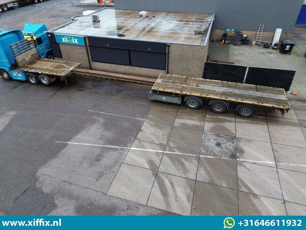 Meusburger 3-ass. Vlakke uitschuifbare oplegger / 3x gestuurd - Επικαθήμενο πλατφόρμα/ Καρότσα: φωτογραφία 2 Meusburger 3-ass. Vlakke uitschuifbare oplegger / 3x gestuurd - Επικαθήμενο πλατφόρμα/ Καρότσα: φωτογραφία 2