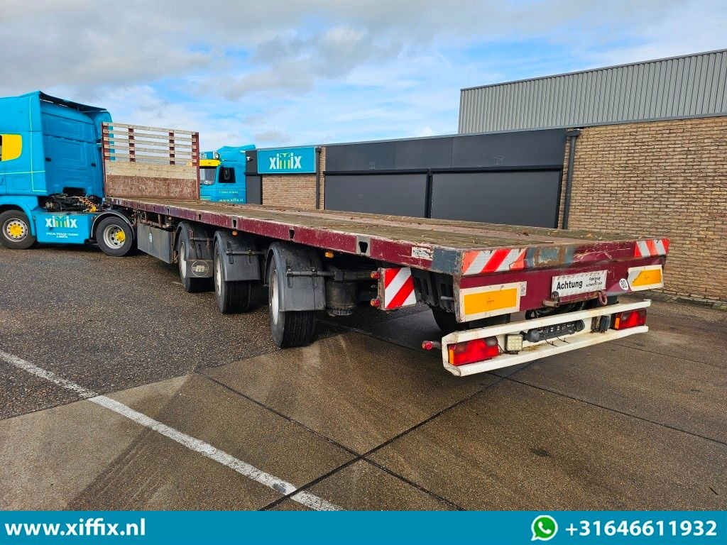 Meusburger 3-ass. Vlakke uitschuifbare oplegger / 3x gestuurd - Επικαθήμενο πλατφόρμα/ Καρότσα: φωτογραφία 4 Meusburger 3-ass. Vlakke uitschuifbare oplegger / 3x gestuurd - Επικαθήμενο πλατφόρμα/ Καρότσα: φωτογραφία 4