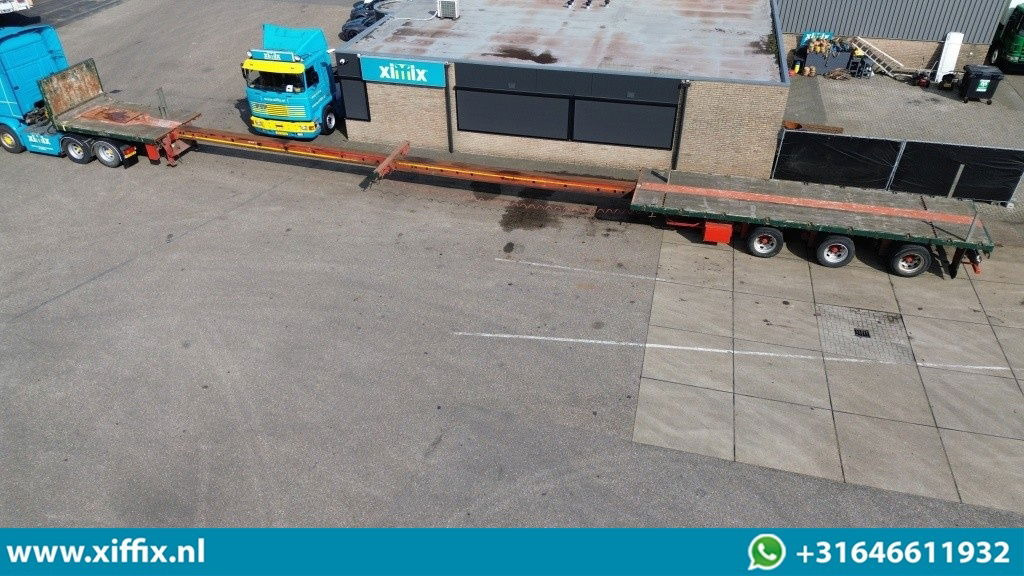 Nooteboom 3-ass. Vlakke dubbel 2x uitschuifbare oplegger / 3x gestuurd - Επικαθήμενο πλατφόρμα/ Καρότσα: φωτογραφία 2 Nooteboom 3-ass. Vlakke dubbel 2x uitschuifbare oplegger / 3x gestuurd - Επικαθήμενο πλατφόρμα/ Καρότσα: φωτογραφία 2