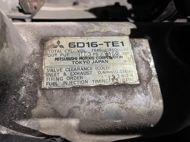 Kobelco Mitsubishi 6D16-TE1 from kobelco crane Fuso motor 142 kW 180PK - Κινητήρας για Φορτηγό: φωτογραφία 3 Kobelco Mitsubishi 6D16-TE1 from kobelco crane Fuso motor 142 kW 180PK - Κινητήρας για Φορτηγό: φωτογραφία 3