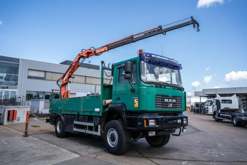 MAN FE 310A-4X4+ATLAS 105.1 A3 - Φορτηγό με ανοιχτή καρότσα, Φορτηγό με γερανό: φωτογραφία 2 MAN FE 310A-4X4+ATLAS 105.1 A3 - Φορτηγό με ανοιχτή καρότσα, Φορτηγό με γερανό: φωτογραφία 2