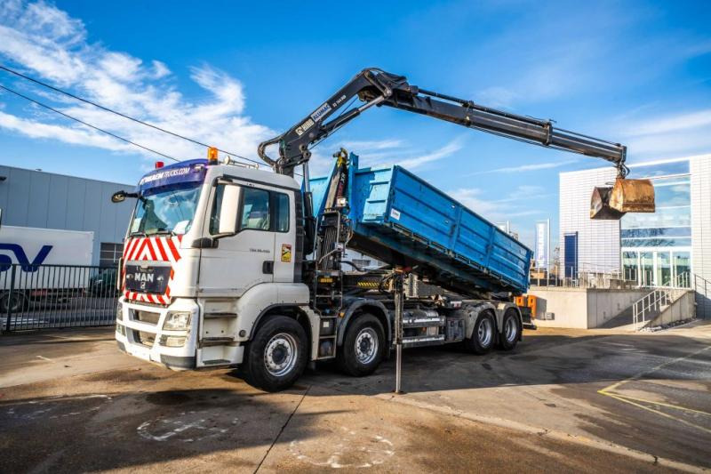 MAN TGS 35.400 BL - HIAB 144 E-2 DUO - Φορτηγό φόρτωσης γάντζου, Φορτηγό με γερανό: φωτογραφία 1 MAN TGS 35.400 BL - HIAB 144 E-2 DUO - Φορτηγό φόρτωσης γάντζου, Φορτηγό με γερανό: φωτογραφία 1