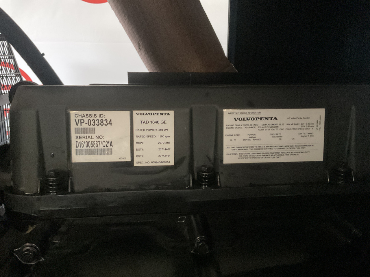 Volvo 500KVA, Generatorset. Like brand new. 98 Running hours since new! - Βιομηχανική γεννήτρια: φωτογραφία 3 Volvo 500KVA, Generatorset. Like brand new. 98 Running hours since new! - Βιομηχανική γεννήτρια: φωτογραφία 3