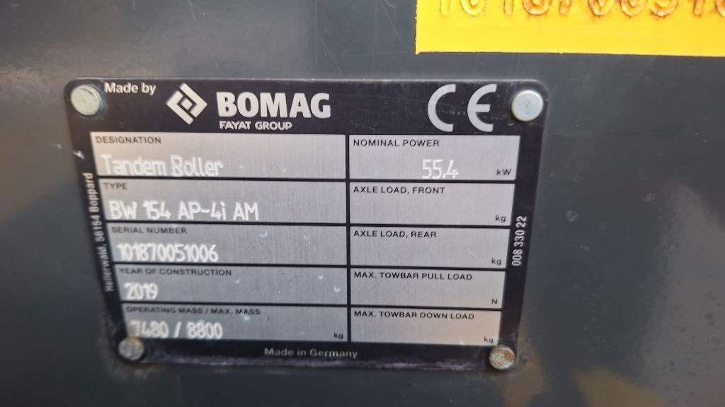 Bomag BW 154 AP-4i AM - Ασφαλτικός οδοστρωτήρας: φωτογραφία 3 Bomag BW 154 AP-4i AM - Ασφαλτικός οδοστρωτήρας: φωτογραφία 3