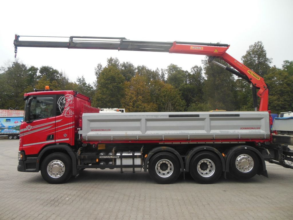 Φορτηγό ανατρεπόμενο, Φορτηγό με γερανό Scania R 580,8X4,KIPPER,BORDMATIC,PALFINGER PK 19.001: φωτογραφία 16