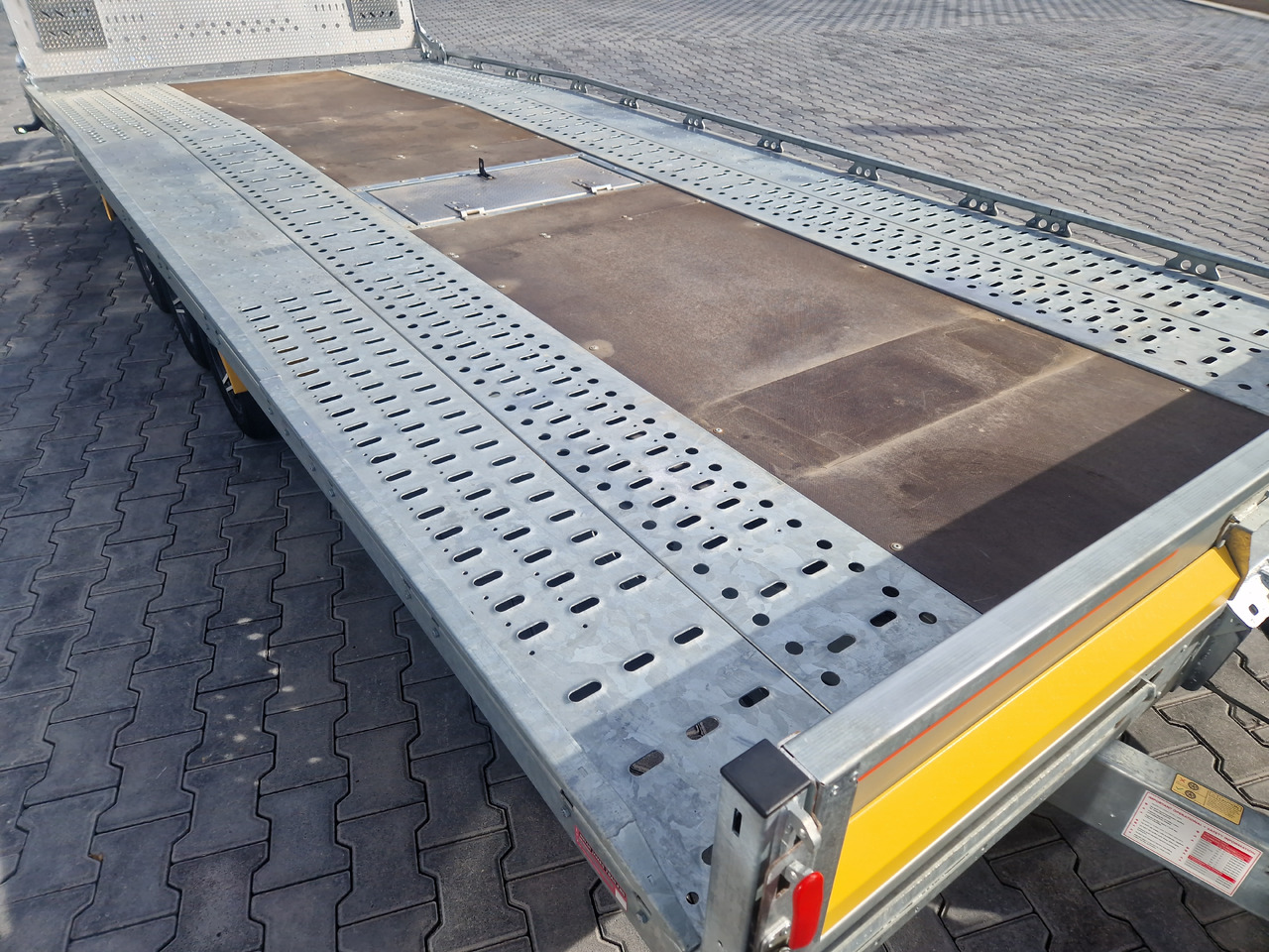 Ρυμούλκα αυτοκινητάμαξα BJT T Transporter 231 550x224cm yellow ankippbar Heckrampe Tridem Alufelgen 10" 3500kg: φωτογραφία 9