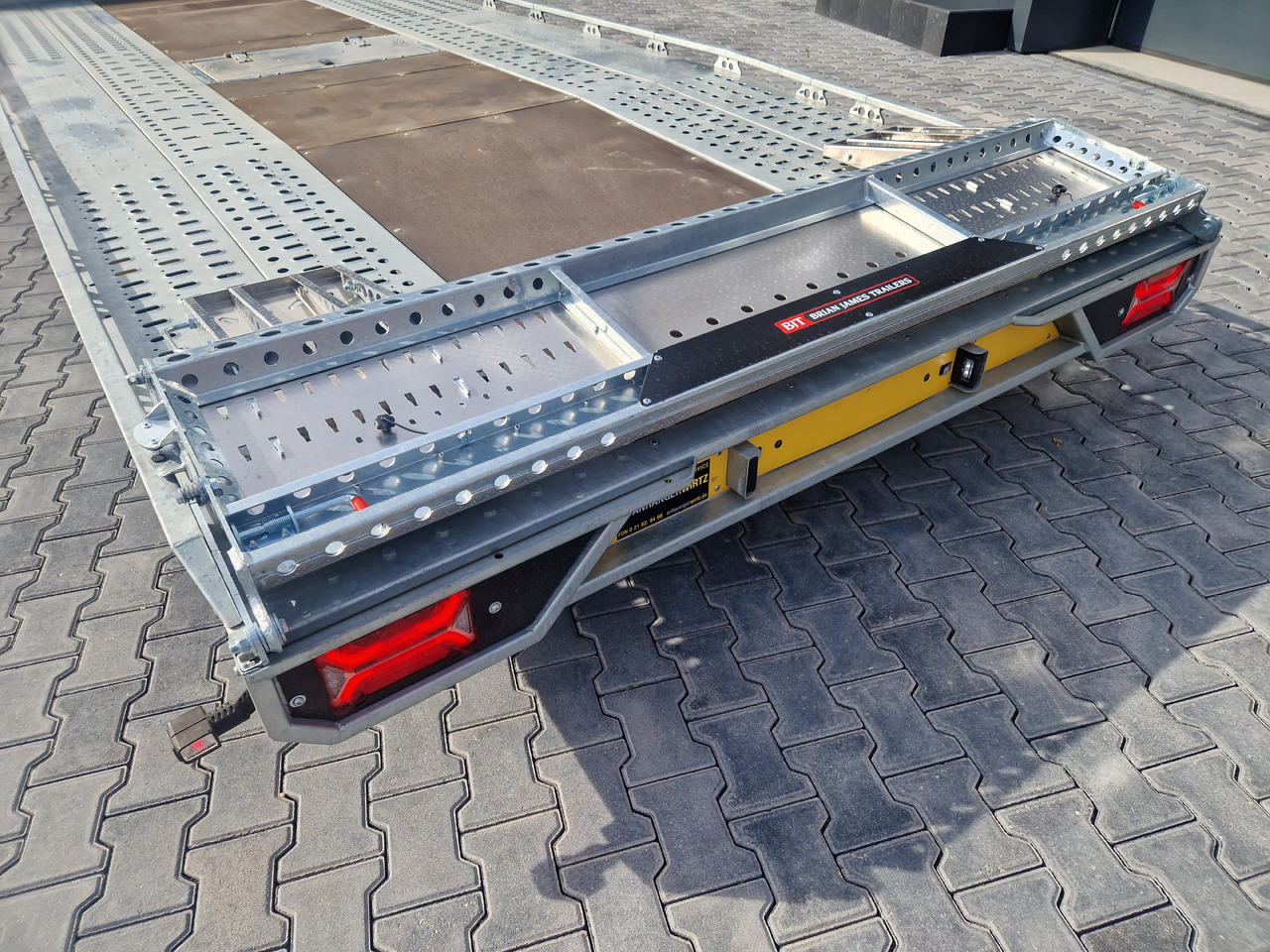 Ρυμούλκα αυτοκινητάμαξα BJT T Transporter 231 550x224cm yellow ankippbar Heckrampe Tridem Alufelgen 10" 3500kg: φωτογραφία 8