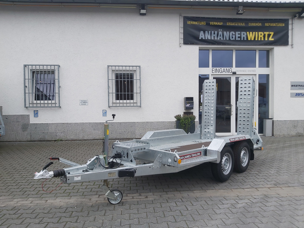 Brian James Digger Plant 543-2813-27 280x130cm Schaufelablage Rampen Reserverad 2700kg Aktion - Τρέιλερ μεταφοράς μηχανημάτων: φωτογραφία 5 Brian James Digger Plant 543-2813-27 280x130cm Schaufelablage Rampen Reserverad 2700kg Aktion - Τρέιλερ μεταφοράς μηχανημάτων: φωτογραφία 5