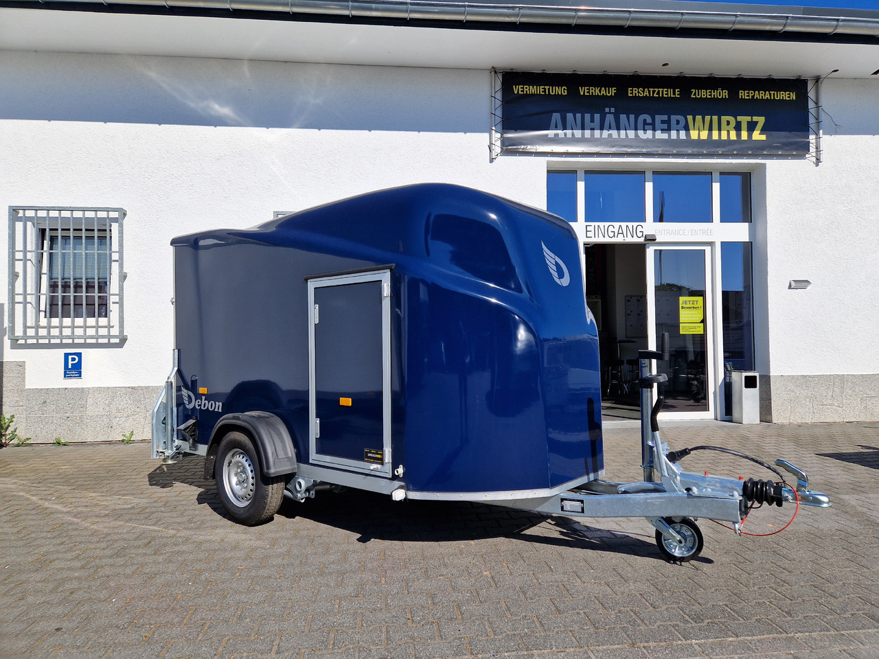 Debon Cargo 1300 300x152x168cm royal blau Seitentür 100km/H Pullman 1300kg - Ρυμούλκα κόφα: φωτογραφία 1 Debon Cargo 1300 300x152x168cm royal blau Seitentür 100km/H Pullman 1300kg - Ρυμούλκα κόφα: φωτογραφία 1