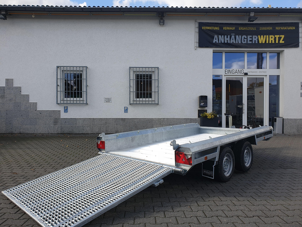 HULCO TERRAX Aluboden 294x150x27cm Heckrampe 150cm (M) 3500kg - Τρέιλερ μεταφοράς μηχανημάτων: φωτογραφία 1 HULCO TERRAX Aluboden 294x150x27cm Heckrampe 150cm (M) 3500kg - Τρέιλερ μεταφοράς μηχανημάτων: φωτογραφία 1