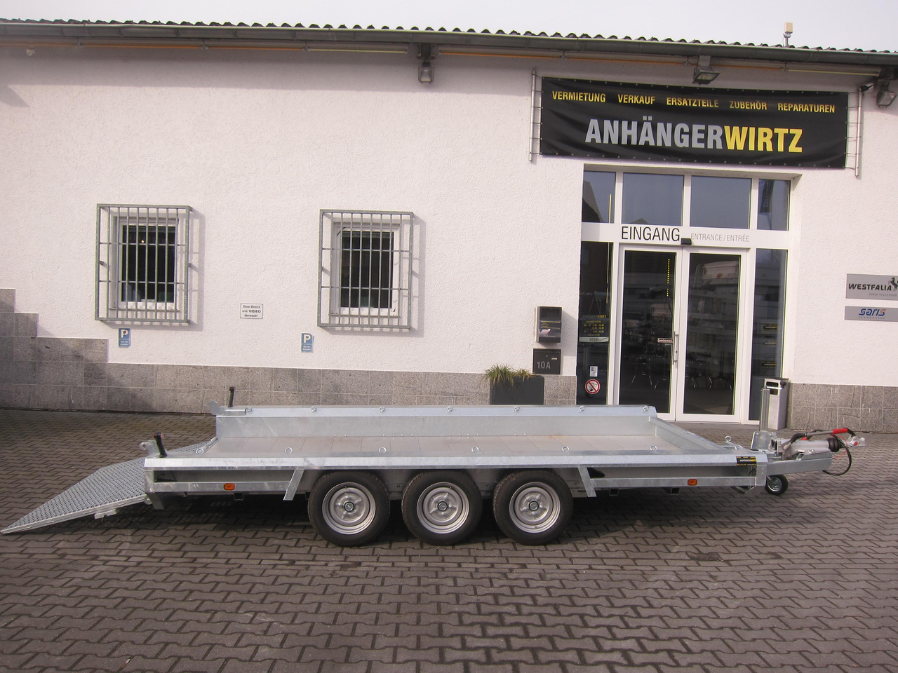 HULCO TERRAX Aluboden 394x188x27cm Heckrampe 100cm Tridem (XL) 3500kg - Τρέιλερ μεταφοράς μηχανημάτων: φωτογραφία 5 HULCO TERRAX Aluboden 394x188x27cm Heckrampe 100cm Tridem (XL) 3500kg - Τρέιλερ μεταφοράς μηχανημάτων: φωτογραφία 5