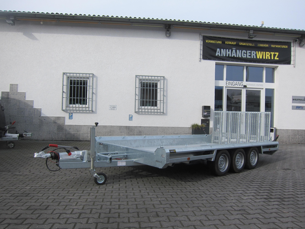 HULCO TERRAX Aluboden 394x188x27cm Heckrampe 100cm Tridem (XL) 3500kg - Τρέιλερ μεταφοράς μηχανημάτων: φωτογραφία 2 HULCO TERRAX Aluboden 394x188x27cm Heckrampe 100cm Tridem (XL) 3500kg - Τρέιλερ μεταφοράς μηχανημάτων: φωτογραφία 2