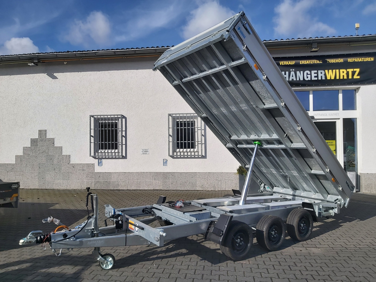 Hapert COBALT HM-3 405x200x30cm Ferro Elektro + NHP Rampen Heckstützen Tridem 3500kg Abverkauf - Ρυμούλκα ανατρεπόμενο: φωτογραφία 1 Hapert COBALT HM-3 405x200x30cm Ferro Elektro + NHP Rampen Heckstützen Tridem 3500kg Abverkauf - Ρυμούλκα ανατρεπόμενο: φωτογραφία 1