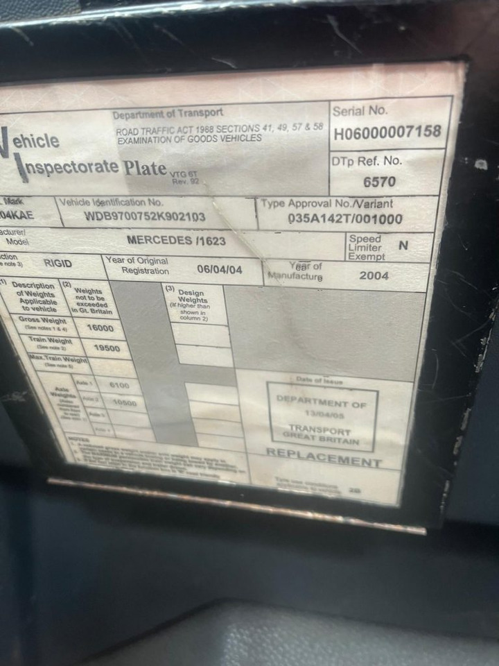 Mercedes Atego 1623 4x2 Rigid - Φορτηγό με ανοιχτή καρότσα, Φορτηγό με γερανό: φωτογραφία 5 Mercedes Atego 1623 4x2 Rigid - Φορτηγό με ανοιχτή καρότσα, Φορτηγό με γερανό: φωτογραφία 5