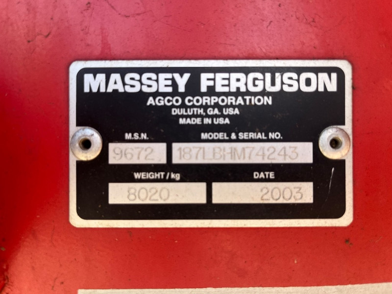Μίσθωση Massey Ferguson 187 Massey Ferguson 187: φωτογραφία 13