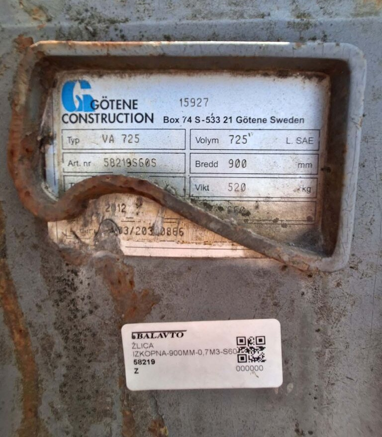 Götene Digging bucket 900 mm S60 - Κουβάς για εκσκαφέα: φωτογραφία 2 Götene Digging bucket 900 mm S60 - Κουβάς για εκσκαφέα: φωτογραφία 2