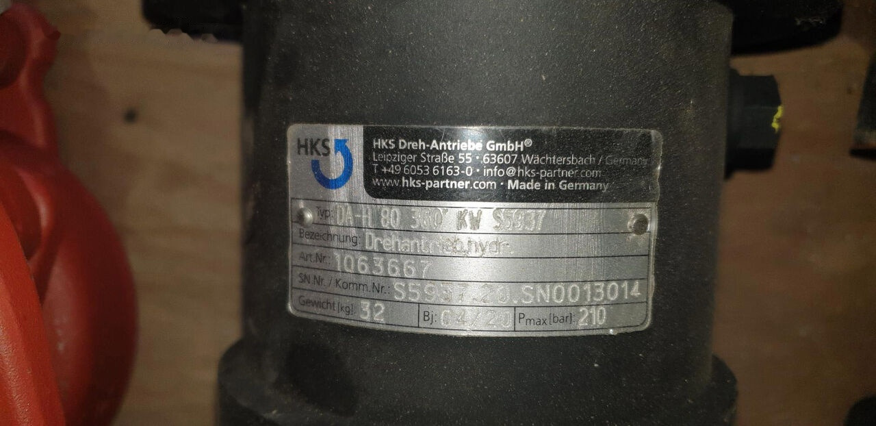 HKS DA--H 80 360º for PUTZMEISTER SPM 500 ESK1602791 for Putzmeister SPM 500 roadheader - Υδραυλικός κινητήρας: φωτογραφία 3 HKS DA--H 80 360º for PUTZMEISTER SPM 500 ESK1602791 for Putzmeister SPM 500 roadheader - Υδραυλικός κινητήρας: φωτογραφία 3