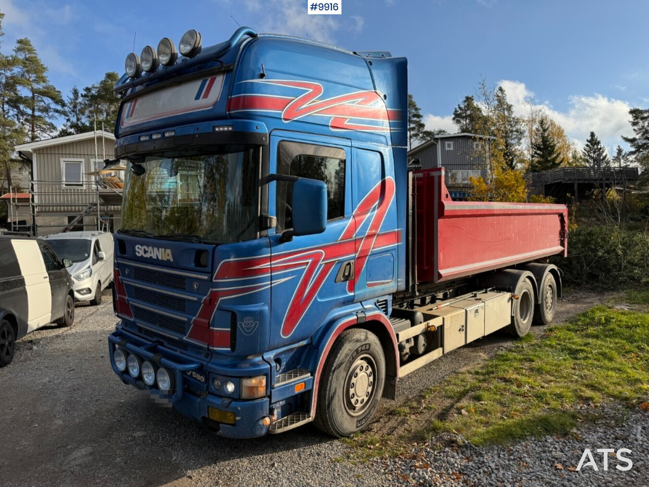 Scania R164 580 6X2 truck with flatbed - Φορτηγό με ανοιχτή καρότσα: φωτογραφία 1 Scania R164 580 6X2 truck with flatbed - Φορτηγό με ανοιχτή καρότσα: φωτογραφία 1