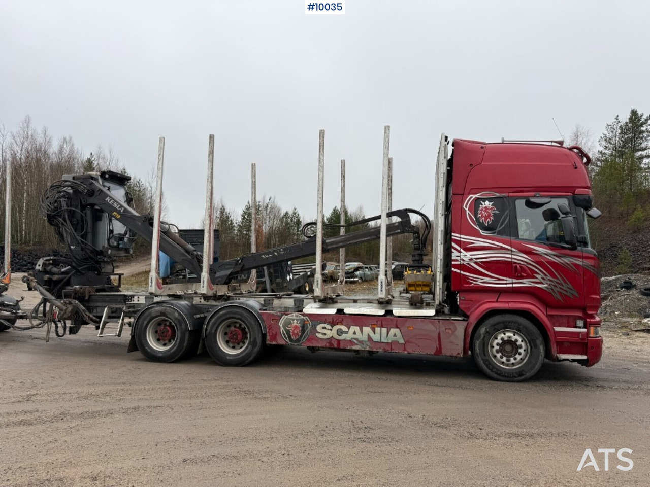Scania R730 timber truck with crane and trailer (VIDEO) - Φορτηγό ξυλείας, Φορτηγό με γερανό: φωτογραφία 3 Scania R730 timber truck with crane and trailer (VIDEO) - Φορτηγό ξυλείας, Φορτηγό με γερανό: φωτογραφία 3