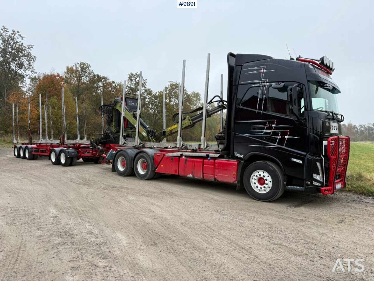 Volvo FH64 R Timber truck, trailer and crane - Φορτηγό ξυλείας, Φορτηγό με γερανό: φωτογραφία 1 Volvo FH64 R Timber truck, trailer and crane - Φορτηγό ξυλείας, Φορτηγό με γερανό: φωτογραφία 1