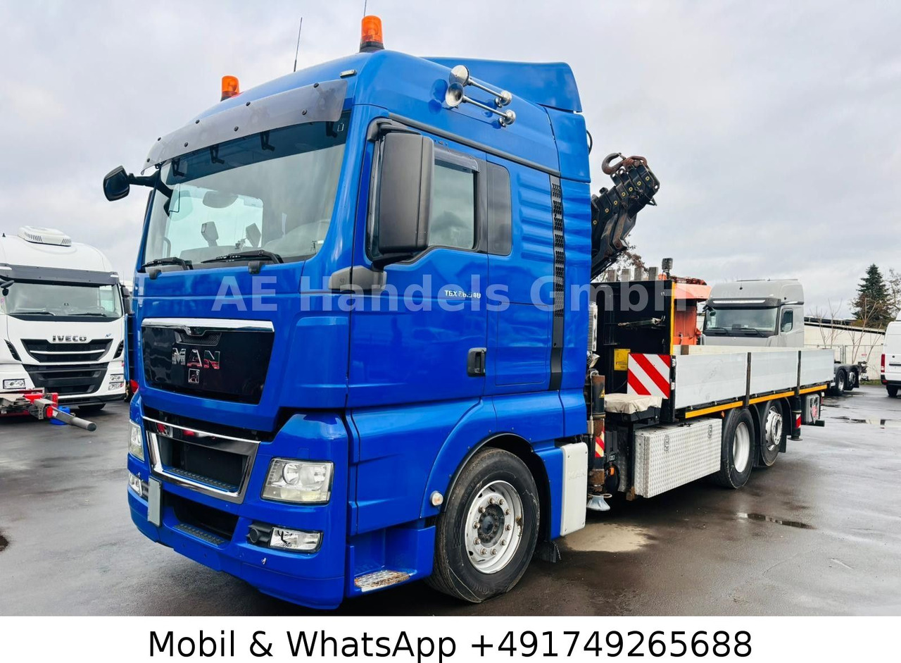 MAN TGX 26.540 XLX BL 6x2 FASSI F455 *Funk/Lenk+Lift - Φορτηγό με ανοιχτή καρότσα, Φορτηγό με γερανό: φωτογραφία 1 MAN TGX 26.540 XLX BL 6x2 FASSI F455 *Funk/Lenk+Lift - Φορτηγό με ανοιχτή καρότσα, Φορτηγό με γερανό: φωτογραφία 1