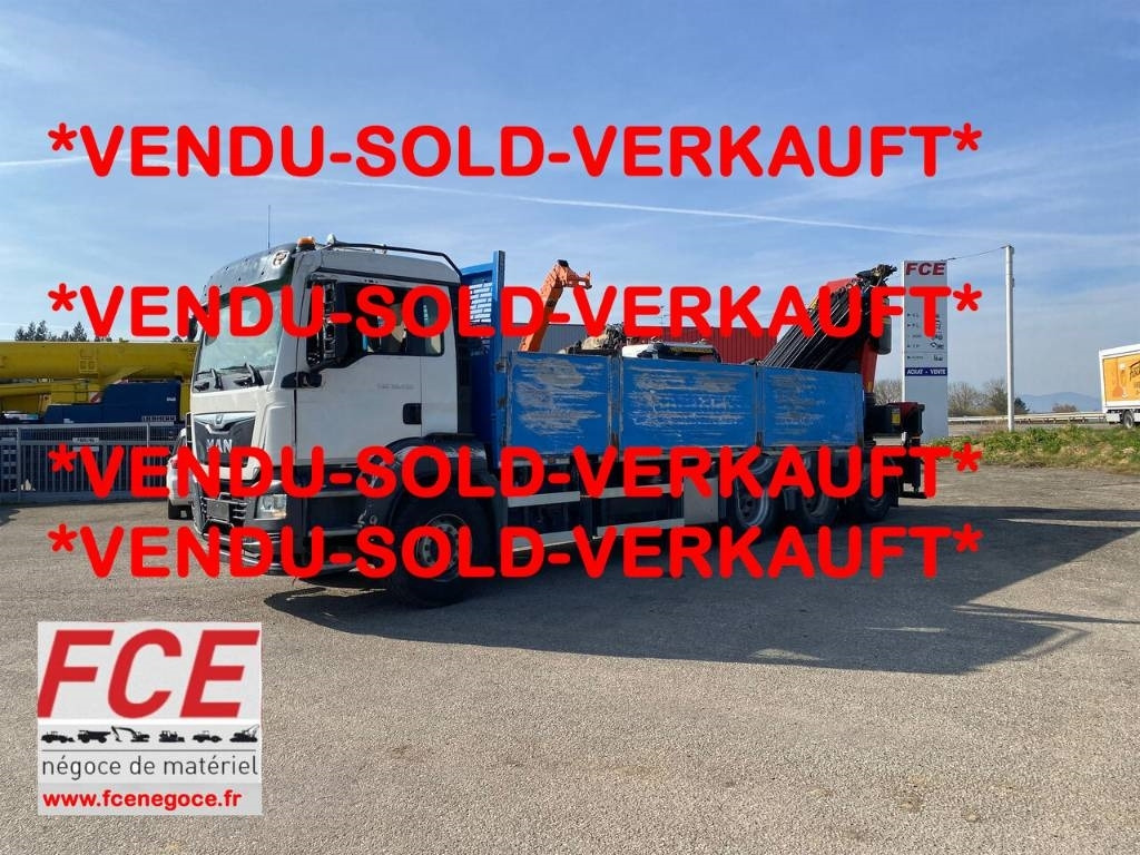 MAN TGS 35.430/PALFINGER PK53002+Treuil endommagé - Φορτηγό με ανοιχτή καρότσα: φωτογραφία 1 MAN TGS 35.430/PALFINGER PK53002+Treuil endommagé - Φορτηγό με ανοιχτή καρότσα: φωτογραφία 1