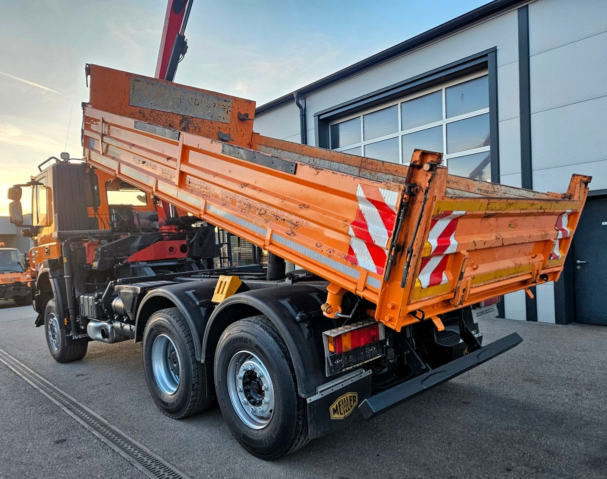 Iveco Trakker 410 6x4-4 EEV Palfinger PK12502 Funk - Φορτηγό ανατρεπόμενο, Φορτηγό με γερανό: φωτογραφία 5 Iveco Trakker 410 6x4-4 EEV Palfinger PK12502 Funk - Φορτηγό ανατρεπόμενο, Φορτηγό με γερανό: φωτογραφία 5