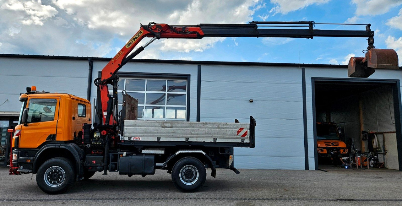 Scania P114 CB 380 4x4 Palfinger PK12502 Kran Funk - Φορτηγό ανατρεπόμενο, Φορτηγό με γερανό: φωτογραφία 2 Scania P114 CB 380 4x4 Palfinger PK12502 Kran Funk - Φορτηγό ανατρεπόμενο, Φορτηγό με γερανό: φωτογραφία 2