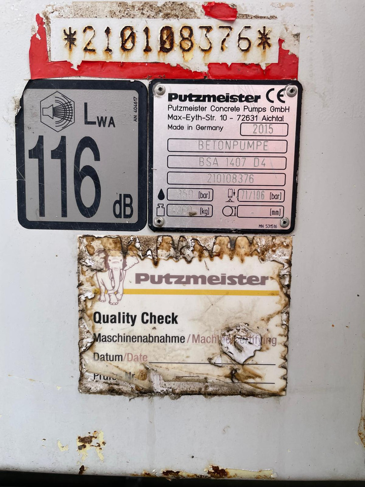 PUTZMEISTER 1407 - Σταθερή αντλία σκυροδέματος: φωτογραφία 2 PUTZMEISTER 1407 - Σταθερή αντλία σκυροδέματος: φωτογραφία 2