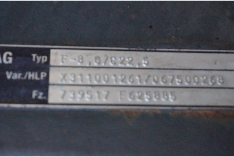 Mercedes-Benz F-8/C22.5 - Εμπρός άξονας για Φορτηγό: φωτογραφία 2 Mercedes-Benz F-8/C22.5 - Εμπρός άξονας για Φορτηγό: φωτογραφία 2