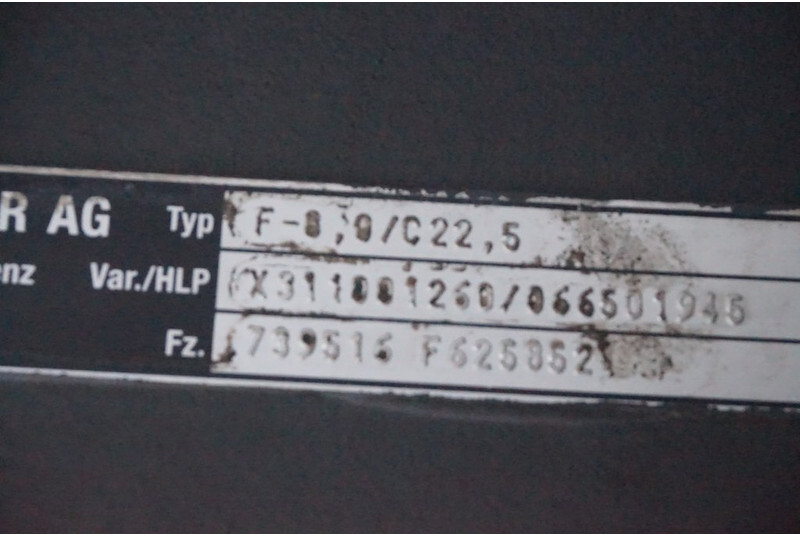 Mercedes-Benz F-8/C22.5 - Εμπρός άξονας για Φορτηγό: φωτογραφία 2 Mercedes-Benz F-8/C22.5 - Εμπρός άξονας για Φορτηγό: φωτογραφία 2