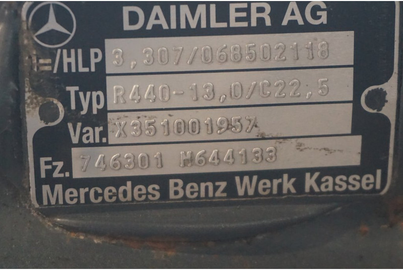 Mercedes-Benz R440-13A/C22.5 43/13 I=3.307 - Πίσω άξονας για Φορτηγό: φωτογραφία 4 Mercedes-Benz R440-13A/C22.5 43/13 I=3.307 - Πίσω άξονας για Φορτηγό: φωτογραφία 4
