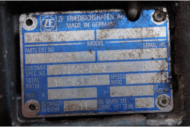 ZF 12AS2130DD TGA 81.32003-6882 - Κιβώτιο ταχυτήτων για Φορτηγό: φωτογραφία 5 ZF 12AS2130DD TGA 81.32003-6882 - Κιβώτιο ταχυτήτων για Φορτηγό: φωτογραφία 5