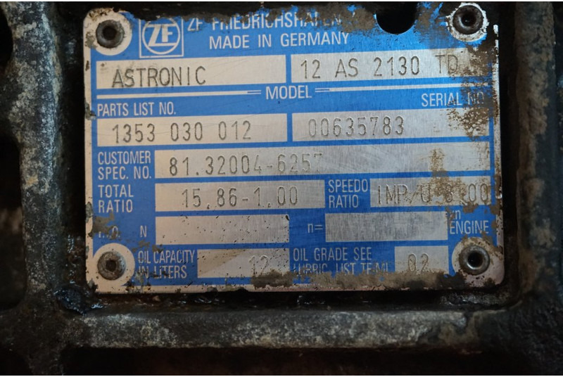 ZF 12AS2130DD TGS 81.32004-6257 - Κιβώτιο ταχυτήτων για Φορτηγό: φωτογραφία 5 ZF 12AS2130DD TGS 81.32004-6257 - Κιβώτιο ταχυτήτων για Φορτηγό: φωτογραφία 5