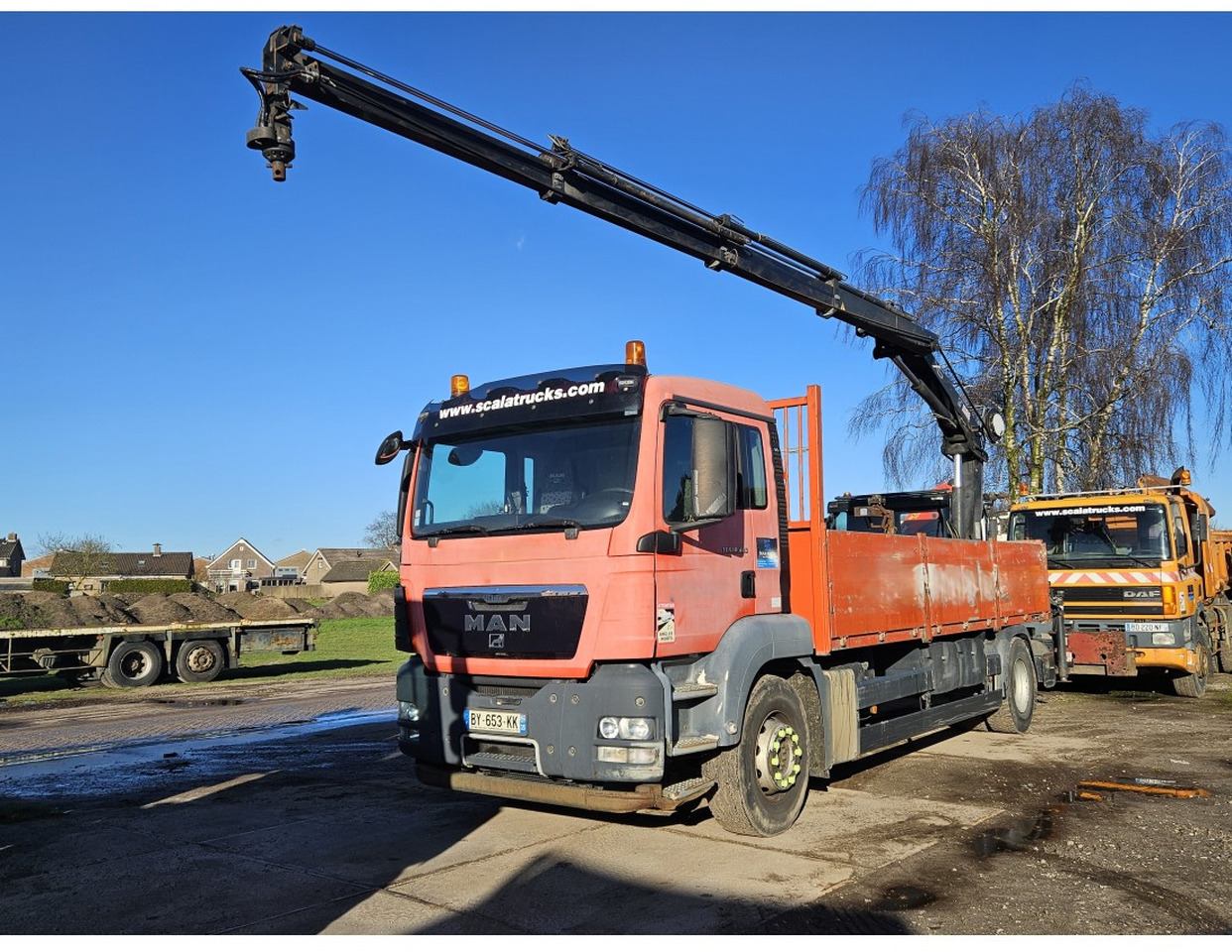 MAN TGS 18.400 Euro 5 Flat bed Full Spring suspension HIAB 122E -3 hiduo Crane Kran Remote - Φορτηγό με ανοιχτή καρότσα, Φορτηγό με γερανό: φωτογραφία 1 MAN TGS 18.400 Euro 5 Flat bed Full Spring suspension HIAB 122E -3 hiduo Crane Kran Remote - Φορτηγό με ανοιχτή καρότσα, Φορτηγό με γερανό: φωτογραφία 1