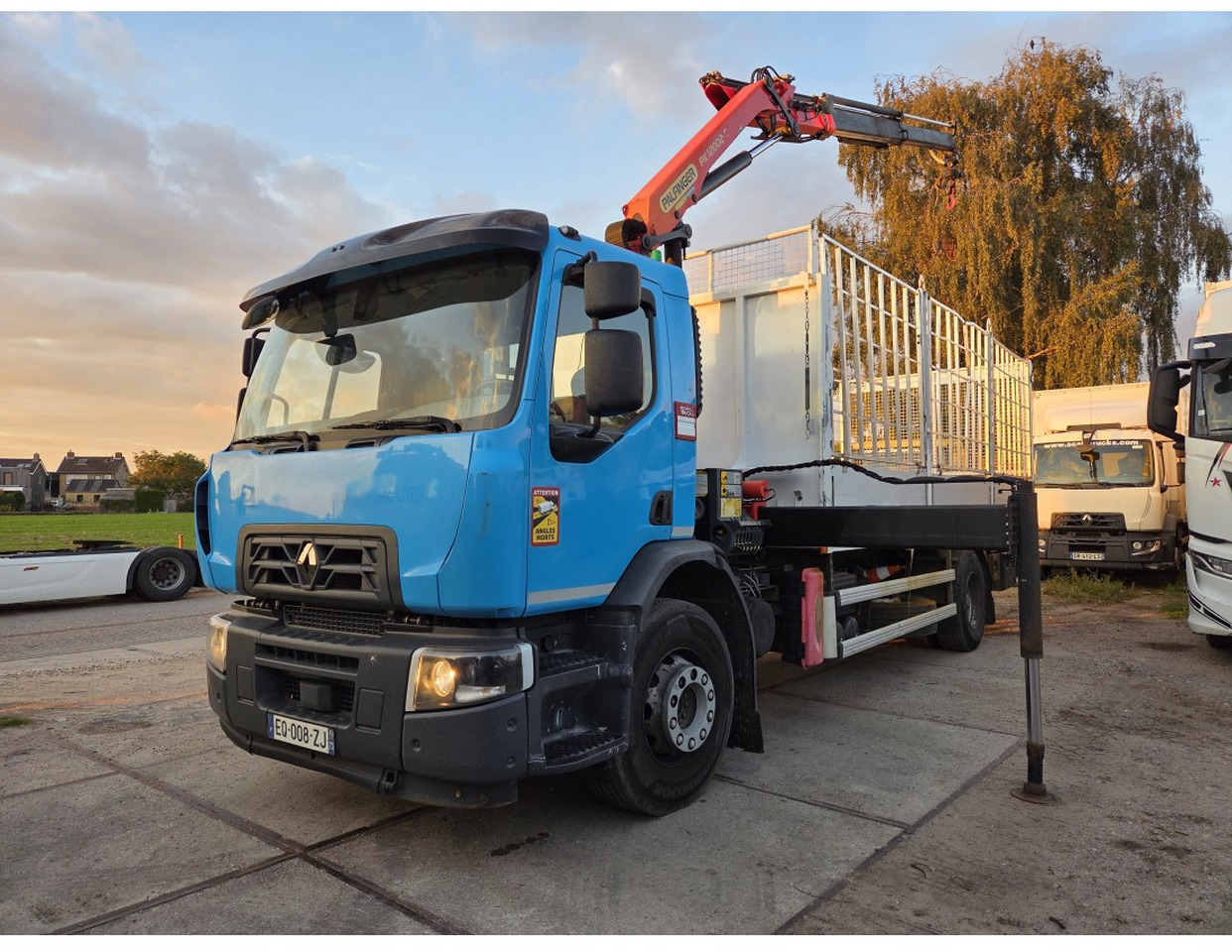 Renault C 280 4X2 Palfinger PK12002 EH Kran Crane Remote Control Automat flatbed truck - Φορτηγό με ανοιχτή καρότσα, Φορτηγό με γερανό: φωτογραφία 1 Renault C 280 4X2 Palfinger PK12002 EH Kran Crane Remote Control Automat flatbed truck - Φορτηγό με ανοιχτή καρότσα, Φορτηγό με γερανό: φωτογραφία 1