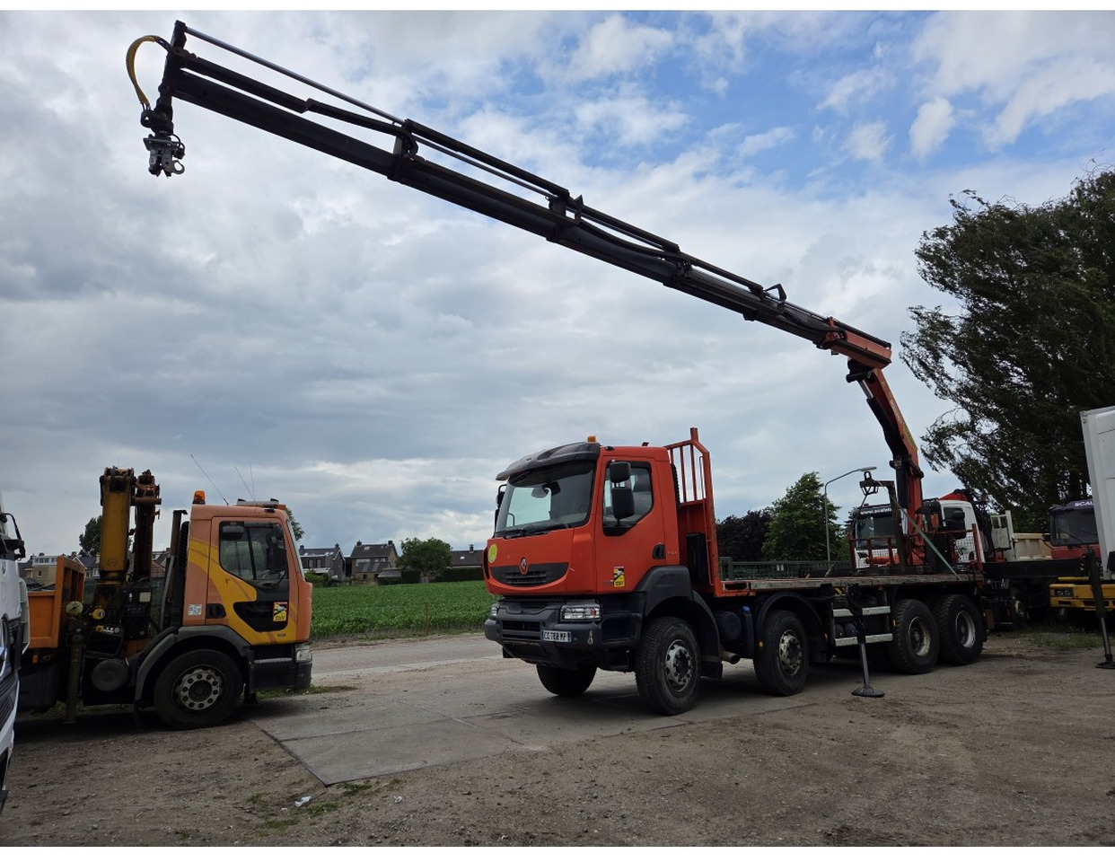 Renault Kerax 430 8X4 Flatbed Crane Palfinger PK26002EH 26 ton 5 Extensions *Retarder - Φορτηγό με ανοιχτή καρότσα, Φορτηγό με γερανό: φωτογραφία 1 Renault Kerax 430 8X4 Flatbed Crane Palfinger PK26002EH 26 ton 5 Extensions *Retarder - Φορτηγό με ανοιχτή καρότσα, Φορτηγό με γερανό: φωτογραφία 1
