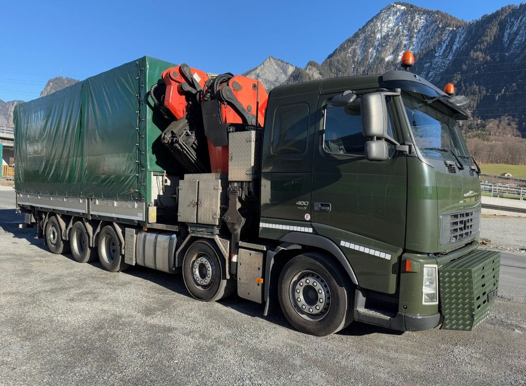 Volvo FH-480 10x4R, E5, Palfinger PK 100002, FlyJib - Φορτηγό με γερανό, Φορτηγό μουσαμάς: φωτογραφία 1 Volvo FH-480 10x4R, E5, Palfinger PK 100002, FlyJib - Φορτηγό με γερανό, Φορτηγό μουσαμάς: φωτογραφία 1