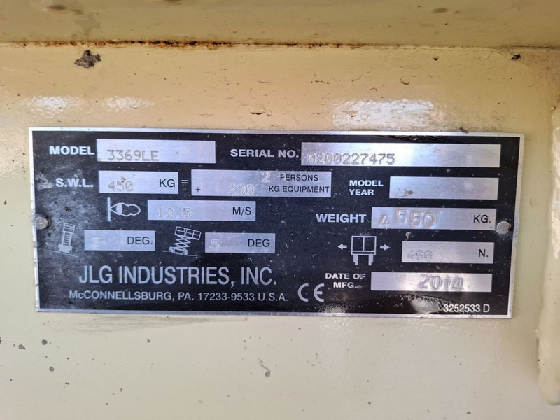 JLG 3369LE - Ψαλιδωτό ανυψωτικό: φωτογραφία 5 JLG 3369LE - Ψαλιδωτό ανυψωτικό: φωτογραφία 5