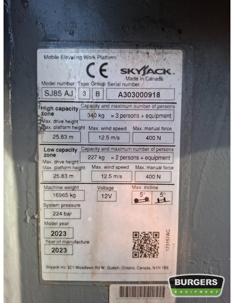 Καλαθοφόρο ανυψωτικό Skyjack SJ85 AJ: φωτογραφία 9