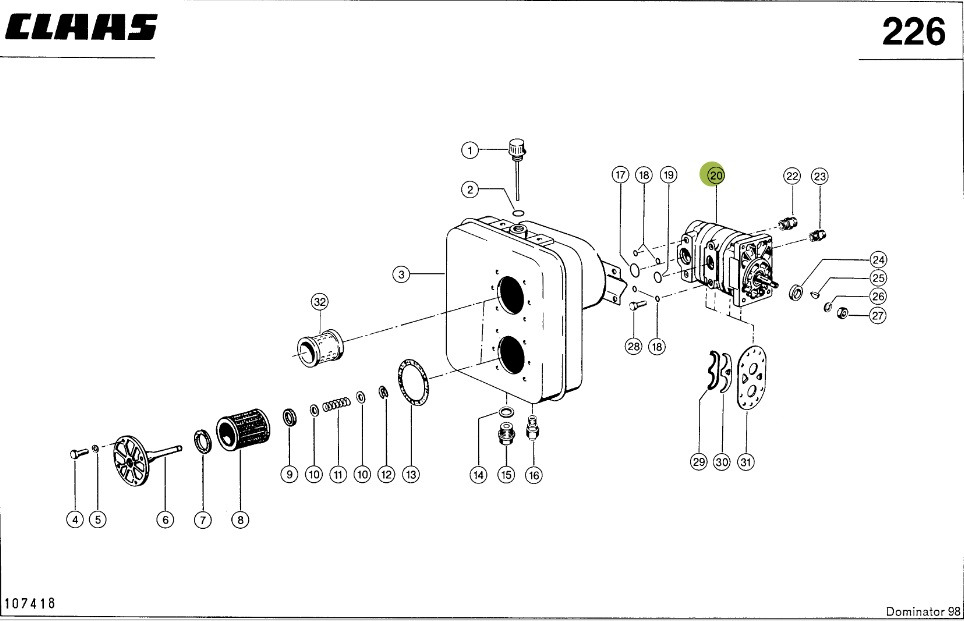 Claas Dominator 98 - zbiornik hydrauliki 0000888650 - Υδραυλική δεξαμενή για Γεωργικά μηχανήματα: φωτογραφία 1 Claas Dominator 98 - zbiornik hydrauliki 0000888650 - Υδραυλική δεξαμενή για Γεωργικά μηχανήματα: φωτογραφία 1