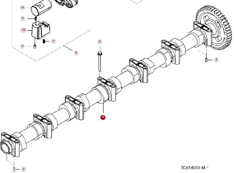 Fendt 936 Gen 7 Silnik D1556LE523 Wałek Rozrządu H218PF150298B CZĘŚCI - Εκκεντροφόρος άξονας για Γεωργικά μηχανήματα: φωτογραφία 1 Fendt 936 Gen 7 Silnik D1556LE523 Wałek Rozrządu H218PF150298B CZĘŚCI - Εκκεντροφόρος άξονας για Γεωργικά μηχανήματα: φωτογραφία 1
