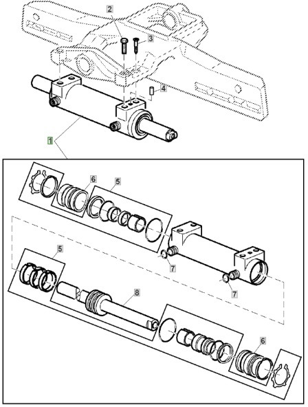 John Deere 6110 - oś przednia - siłownik hydrauliczny AL117713 - Υδραυλικός κύλινδρος για Γεωργικά μηχανήματα: φωτογραφία 1 John Deere 6110 - oś przednia - siłownik hydrauliczny AL117713 - Υδραυλικός κύλινδρος για Γεωργικά μηχανήματα: φωτογραφία 1