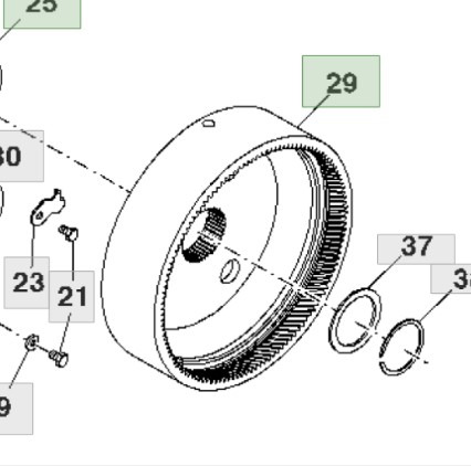 John Deere 7830 Koło Koronkowe Skrzyni Biegów R159989 - Μετάδοσης κίνησης για Γεωργικά μηχανήματα: φωτογραφία 1 John Deere 7830 Koło Koronkowe Skrzyni Biegów R159989 - Μετάδοσης κίνησης για Γεωργικά μηχανήματα: φωτογραφία 1